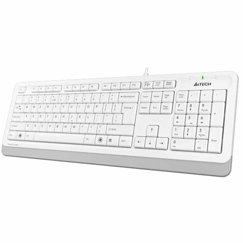 Buy FK10 FSTYLER SLEEK MULTIMEDIA KEYBOARD USB WHITE A4 TECH in Cyprus, Nicosia, Limassol, Larnaka, Pafos