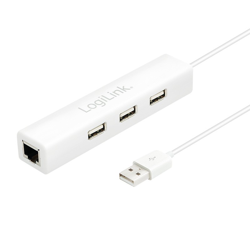 Buy UA0174 3PORT USB2.0 HUB-ETH ADAPTER LOGILINK in Cyprus, Nicosia, Limassol, Larnaka, Pafos