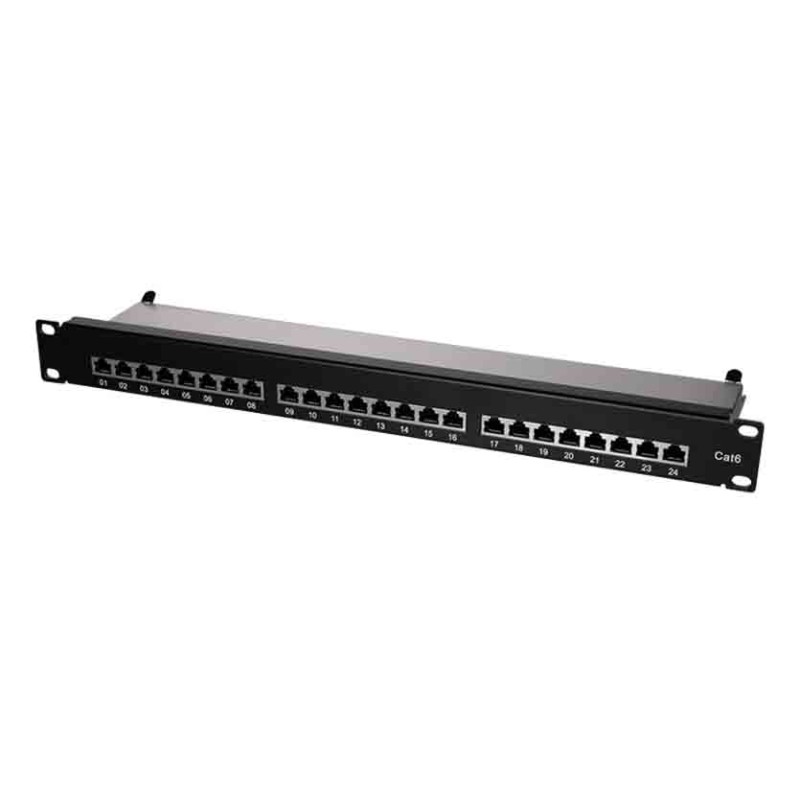 Buy NP0048 CAT.6 PATCH PANEL 24 PORTS SHIELDED, 19 INCH RACK MOUNT, BLACK, PRIMELINE, LOGILINK in Cyprus, Nicosia, Limassol, Lar