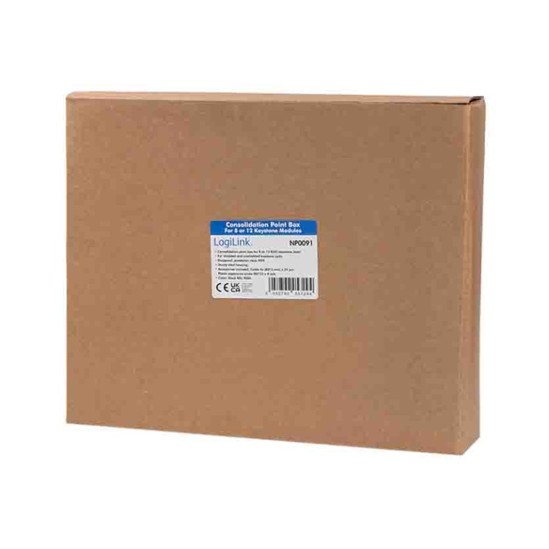 Buy NP0091 CONSOLIDATION POINT BOX 8 12 PORT BLACK, LOGILINK in Cyprus, Nicosia, Limassol, Larnaka, Pafos
