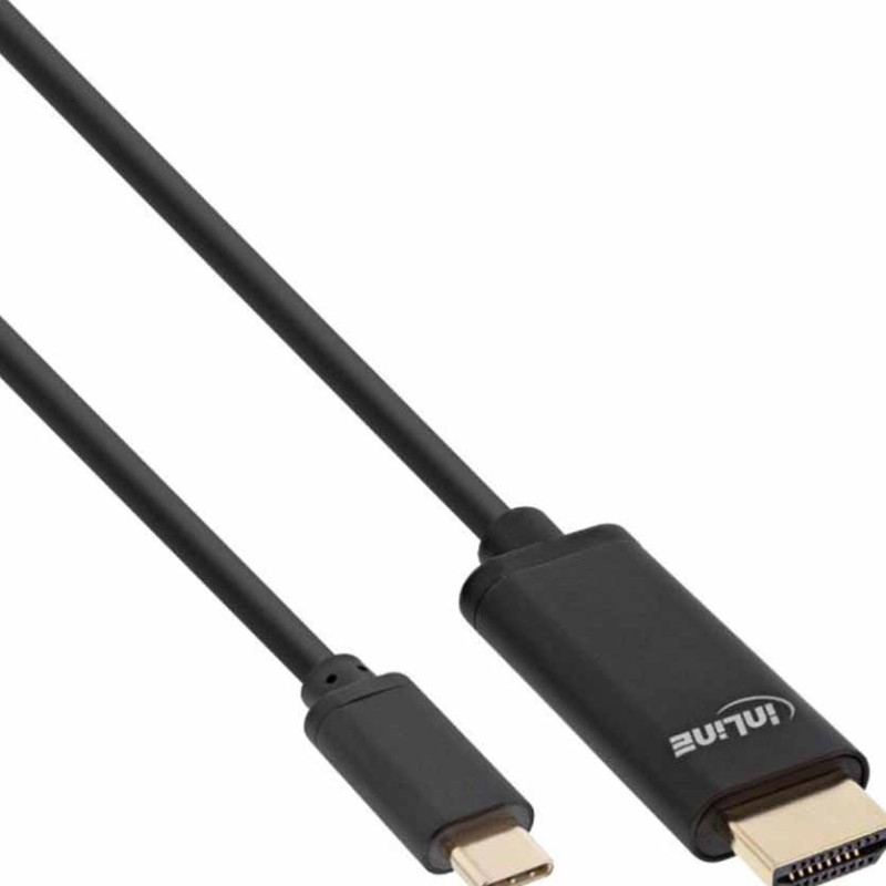 Buy 64112 2m USB TYPE-C to HDMI MALE, USB DISPLAY CABLE 4K2K BLACK INLINE in Cyprus, Nicosia, Limassol, Larnaka, Pafos