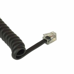 Buy 18895A 4m TELEPHONE RECEIVER COILED CORD M M BLACK, INLINE in Cyprus, Nicosia, Limassol, Larnaka, Pafos