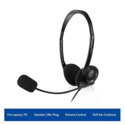 Buy EW3563 HEADSET JACK 3.5mm WITH MIC BLACK EWENT in Cyprus, Nicosia, Limassol, Larnaka, Pafos