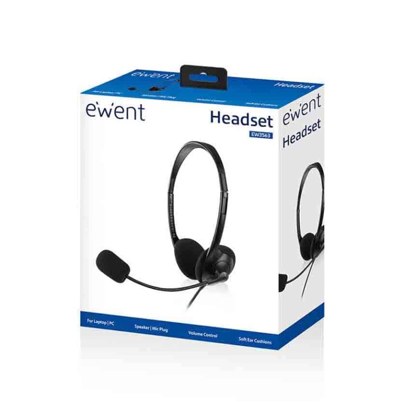 Buy EW3563 HEADSET JACK 3.5mm WITH MIC BLACK EWENT in Cyprus, Nicosia, Limassol, Larnaka, Pafos