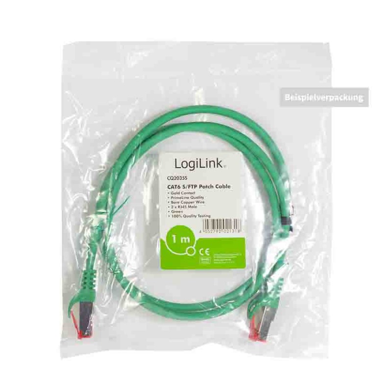 Buy CQ2025S 0.5m Cat6 GREEN SFTP PATCH CABLE PRIMELINE LOGILINK in Cyprus, Nicosia, Limassol, Larnaka, Pafos
