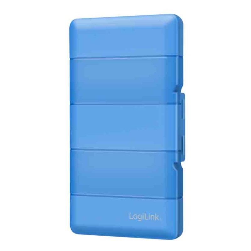 UA0417 STORAGE BOX FOR 4x M.2 NGFF NVME SSDS, SHOCKPROOF, BLUE, LOGILINK — Buy in Cyprus with Fast Delivery