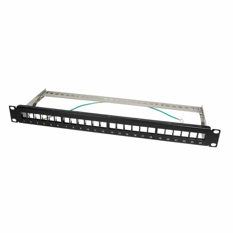NK4042 19'UNLOADED PATCH PANEL FOR 24 KEYSTONE JACKS 1U LOGILINK — Buy in Cyprus with Fast Delivery