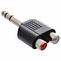 Buy 99323 AUDIO ADAPTOR 6.35 MALE TO 2x RCA FEMALE INLINE in Cyprus, Nicosia, Limassol, Larnaka, Pafos