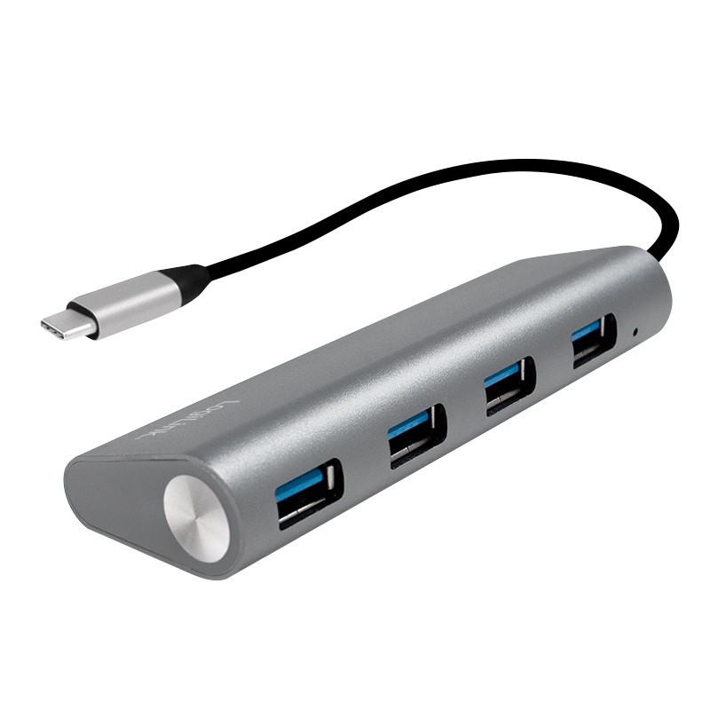 Buy UA0309 HUB USB-C 3.1 4-PORT WITH ALUMINUM CASING, LOGILINK in Cyprus, Nicosia, Limassol, Larnaka, Pafos