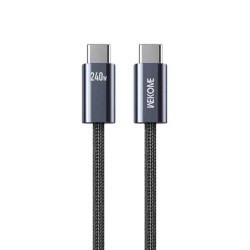 Buy WDC-23C 1m USB-C USB-C CHARGING & DATA CABLE 240W BLACK WK in Cyprus, Nicosia, Limassol, Larnaka, Pafos