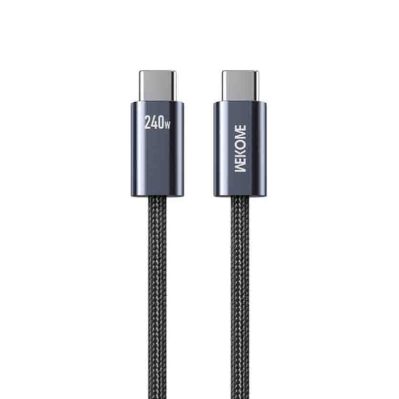 Buy WDC-23C 1m USB-C USB-C CHARGING & DATA CABLE 240W BLACK WK in Cyprus, Nicosia, Limassol, Larnaka, Pafos