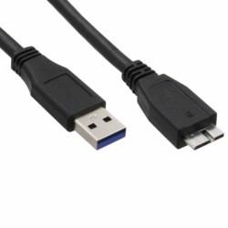 Buy 35405 0.5m USB3.0 CABLE TYPE A MALE TO MICRO B MALE BLACK INLINE in Cyprus, Nicosia, Limassol, Larnaka, Pafos