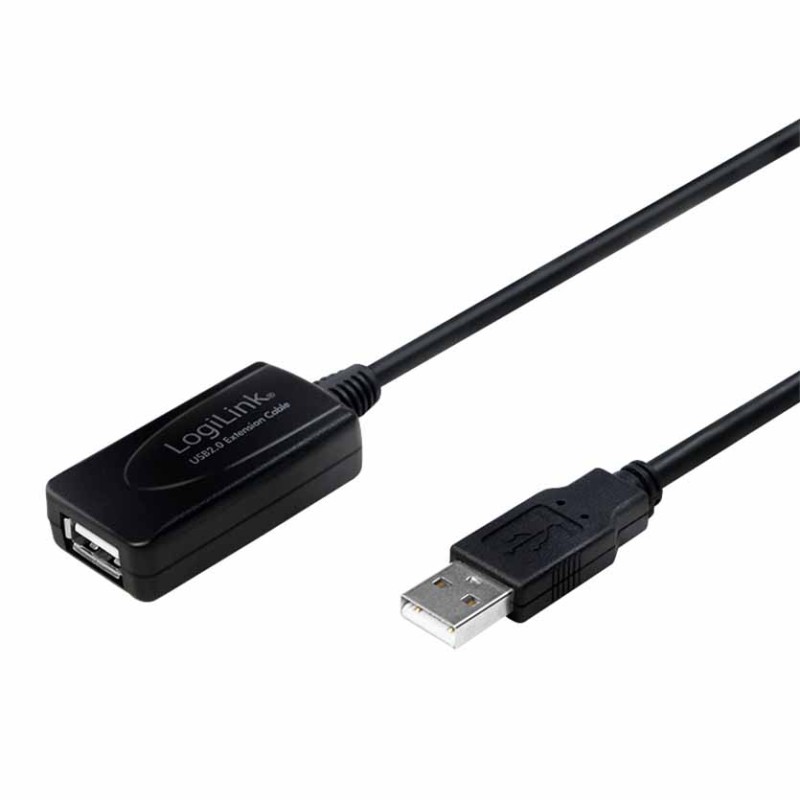 Buy UA0143 10m USB2.0 EXTENTION CABLE BLK LOGILINK in Cyprus, Nicosia, Limassol, Larnaka, Pafos