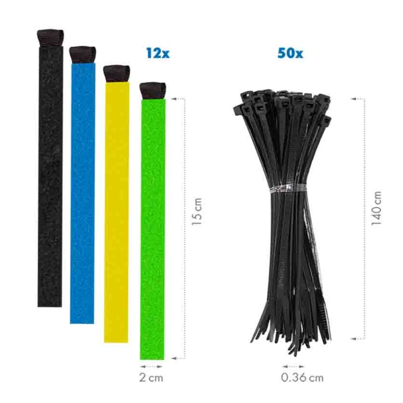 Buy KAB0084 CABLE ORGANIZER SET IN A BOX, 8 ITEMS, 128pcs. MIXED COLOR, LOGILINK in Cyprus, Nicosia, Limassol, Larnaka, Pafos