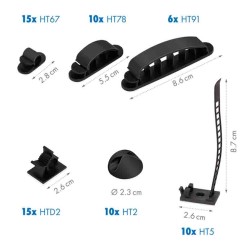 Buy KAB0084 CABLE ORGANIZER SET IN A BOX, 8 ITEMS, 128pcs. MIXED COLOR, LOGILINK in Cyprus, Nicosia, Limassol, Larnaka, Pafos
