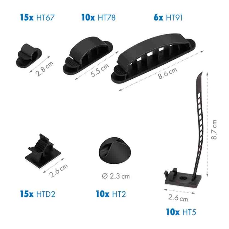 Buy KAB0084 CABLE ORGANIZER SET IN A BOX, 8 ITEMS, 128pcs. MIXED COLOR, LOGILINK in Cyprus, Nicosia, Limassol, Larnaka, Pafos