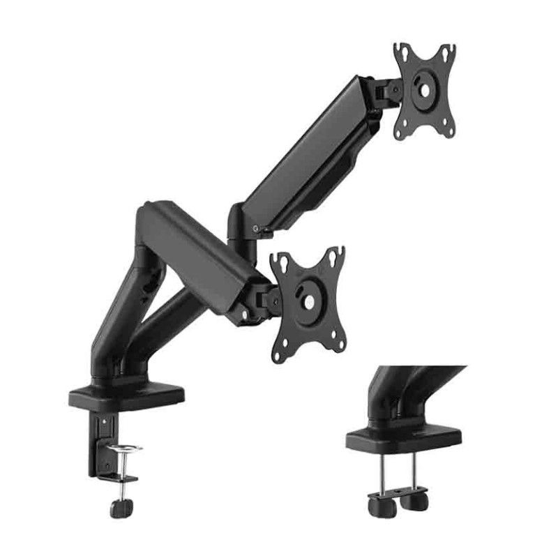 Buy BP0177 DUAL MONITOR DESK MOUNT, 17-32', ALUMINUM BLACK, CURVED SCREENS LOGILINK in Cyprus, Nicosia, Limassol, Larnaka, Pafos