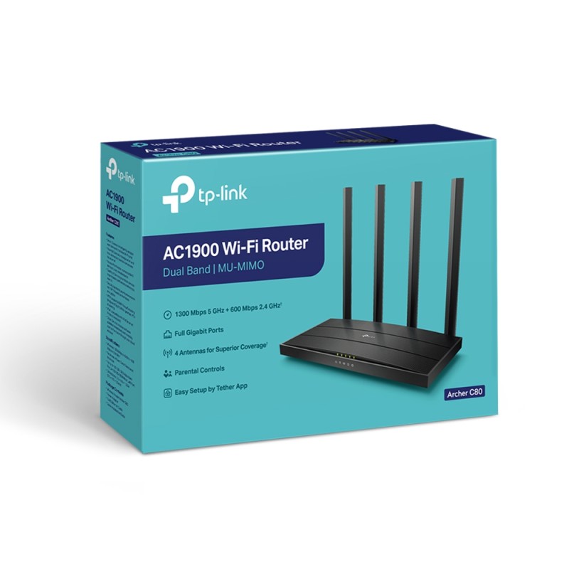 Buy ARCHER C80 WIRELESS MU-MIMO WI-FI ROUTER AC1900 TP-LINK in Cyprus, Nicosia, Limassol, Larnaka, Pafos
