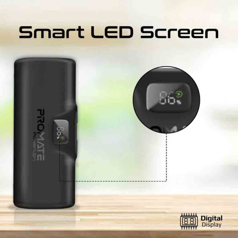 Buy POWERUP-I.BLACK 5000mAh COMPACT FAST POWERBANK W BUILT-IN LIGHTNING CONNECTOR PROMATE in Cyprus, Nicosia, Limassol, Larnaka,