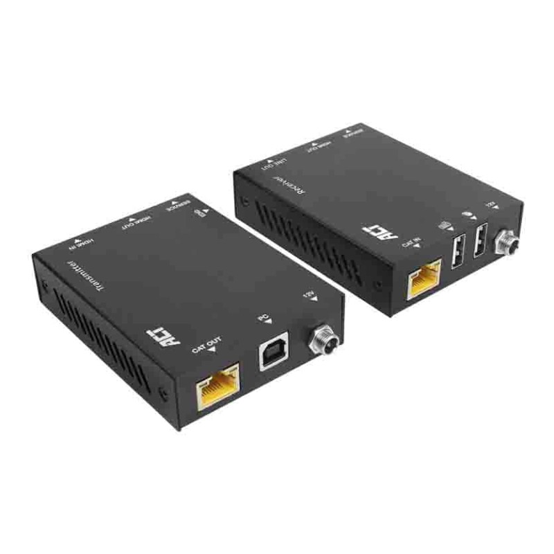 AC7815 4K HDMI 2.0 KVM EXTENDER SET OVER CAT6A UP TO 70m, BLACK, ACT — Buy in Cyprus with Fast Delivery