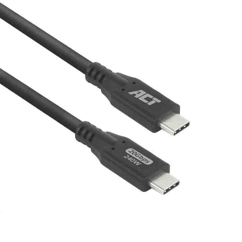 AC7420 0.5m 20Gbps USB4 240W USB TYPE-C CABLE BLACK, ACT — Buy in Cyprus with Fast Delivery