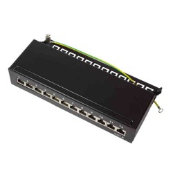 Buy NP0017 CAT.6 PATCH PANEL 12 PORT SHIELDED, DESKTOP, BLACK, LOGILINK in Cyprus, Nicosia, Limassol, Larnaka, Pafos