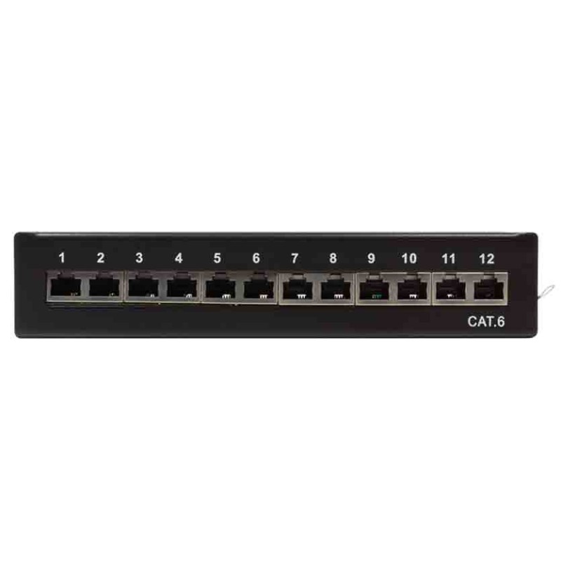 Buy NP0017 CAT.6 PATCH PANEL 12 PORT SHIELDED, DESKTOP, BLACK, LOGILINK in Cyprus, Nicosia, Limassol, Larnaka, Pafos