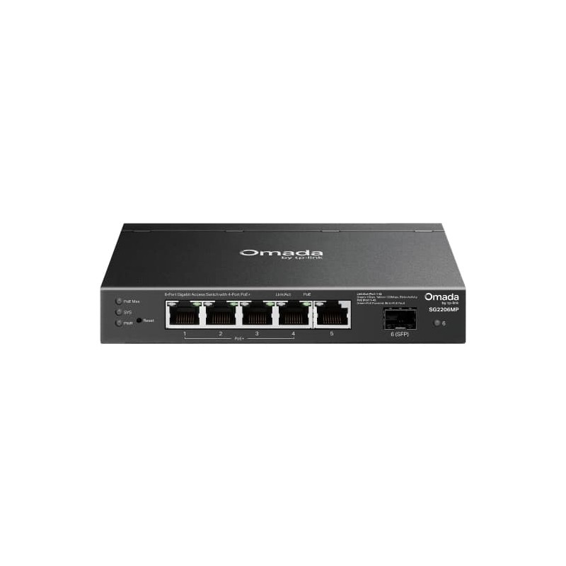 Buy SG2206MP 6-PORT GIGABIT ACCESS PoE+ SWITCH W CENTRALIZED MANAGEMENT CAPABILITY TP-LINK in Cyprus, Nicosia, Limassol, Larnaka