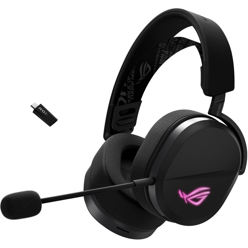 ASUS ROG Pelta - Gaming Headset - Black, Dual-Wireless (2.4GHz+Bluetooth), USB-C, Multicolor RGB