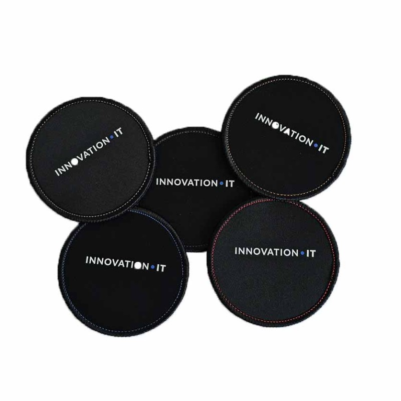 120851 5PCS CUP COASTER 95x95mm BLACK COLORFULL SEAMS IT INNOVATION — Buy in Cyprus with Fast Delivery