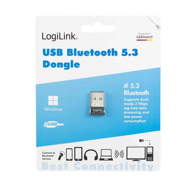 BT0066 BT 5.3 DONGLE, USB-A, UP TO 20m RANGE, WITH LED, LOGILINK — Buy in Cyprus with Fast Delivery