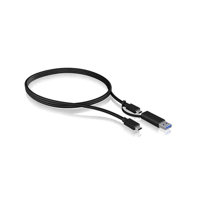 IB-CB031 1m USB 3.2 (GEN 2) TYPE-C® CABLE FULL-FEATURED AND WITH USB TYPE-A ADAPTER ICYBOX — Buy in Cyprus with Fast Delivery