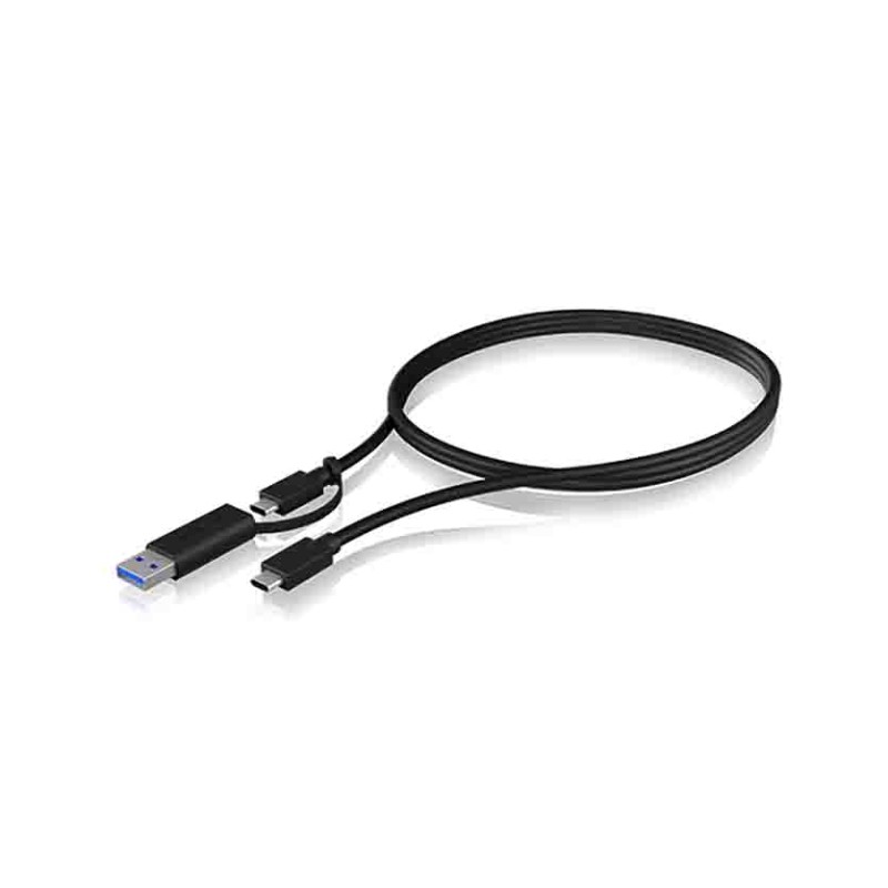 IB-CB031 1m USB 3.2 (GEN 2) TYPE-C® CABLE FULL-FEATURED AND WITH USB TYPE-A ADAPTER ICYBOX — Buy in Cyprus with Fast Delivery