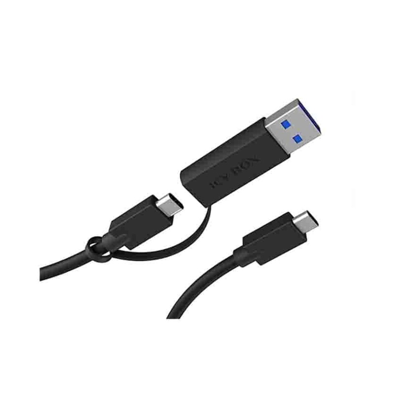 IB-CB031 1m USB 3.2 (GEN 2) TYPE-C® CABLE FULL-FEATURED AND WITH USB TYPE-A ADAPTER ICYBOX — Buy in Cyprus with Fast Delivery