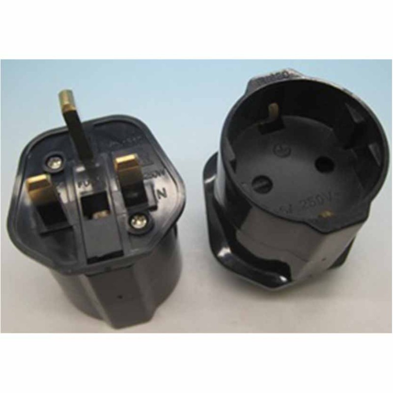 PR-338 (10pcs) SCHUKO ADAPTOR to UK 2PIN TO 3PIN GR KABEL — Buy in Cyprus with Fast Delivery