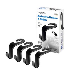 Buy AA0165 CAR SEAT HOOKS,4pcs, 20kg PER HOOK, BLACK, LOGILINK in Cyprus, Nicosia, Limassol, Larnaka, Pafos