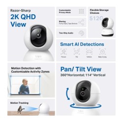 Buy TAPO C220 PAN TILT HOME SECURITY WI-FI CAMERA TP-LINK in Cyprus, Nicosia, Limassol, Larnaka, Pafos