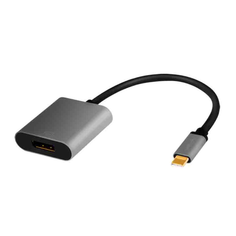 Buy CUA0102 USB TYPE-C ADAPTER, C M TO DP F, 4K, ALU,BLACK GREY, 0.15M LOGILINK in Cyprus, Nicosia, Limassol, Larnaka, Pafos