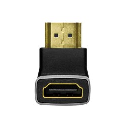 Buy AH0005A HDMI ADAPTER A M TO A F, 90° ANGLED, 8K 60 HZ, BLACK GREY LOGILINK in Cyprus, Nicosia, Limassol, Larnaka, Pafos