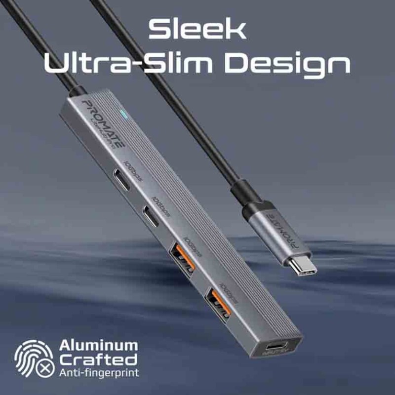 Buy LITEHUB-PRO MULTI-PORT USB-C HUB DATA, 10GBPS PROMATE in Cyprus, Nicosia, Limassol, Larnaka, Pafos