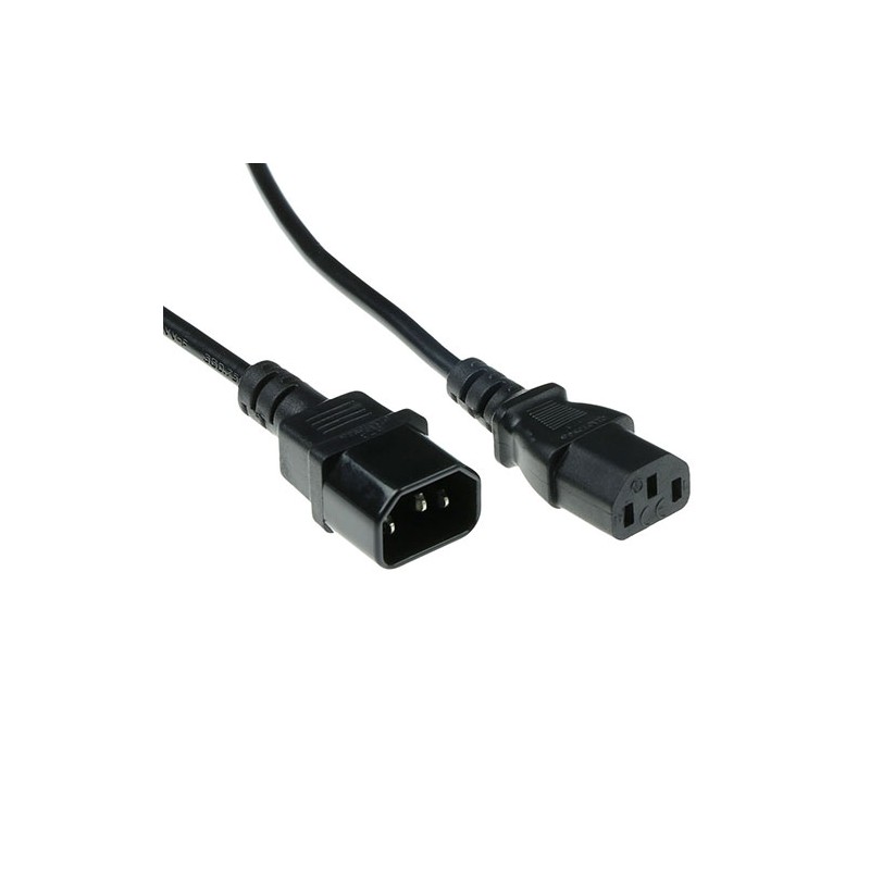 Buy AK5029 0.60m C13 TO C14 POWER EXTENTION CABLE BLACK ACT in Cyprus, Nicosia, Limassol, Larnaka, Pafos