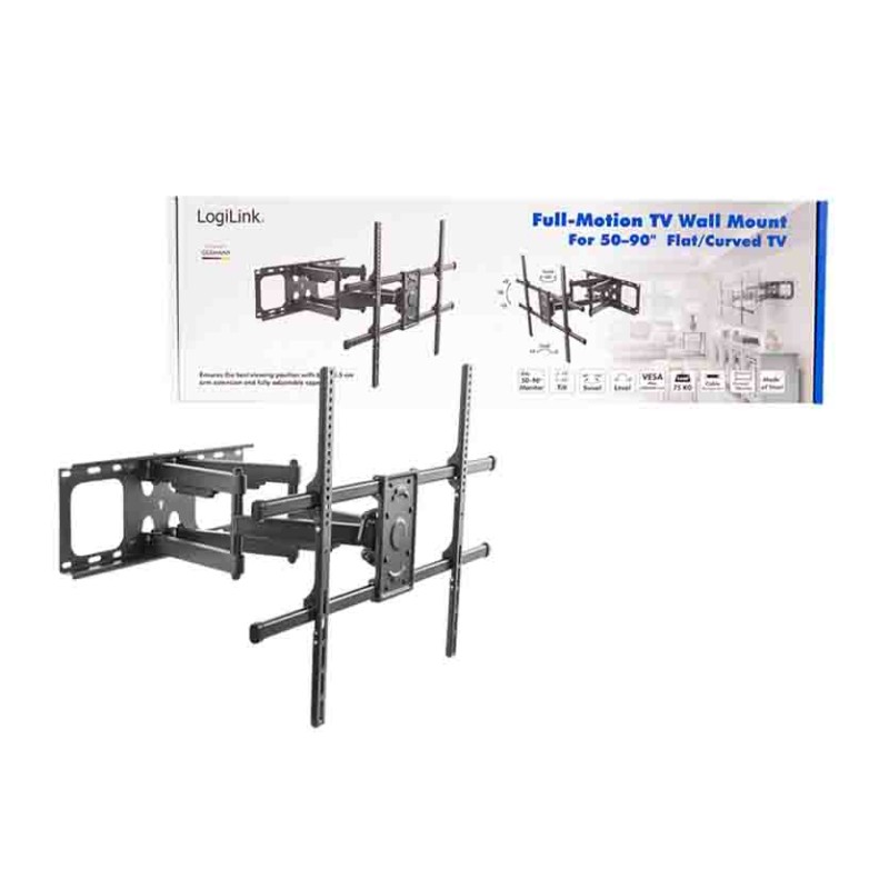 Buy BP0151 TV WALL MOUNT, 50-90”, TILT, SWIVEL, 75kg. MAX. LOGILINK in Cyprus, Nicosia, Limassol, Larnaka, Pafos