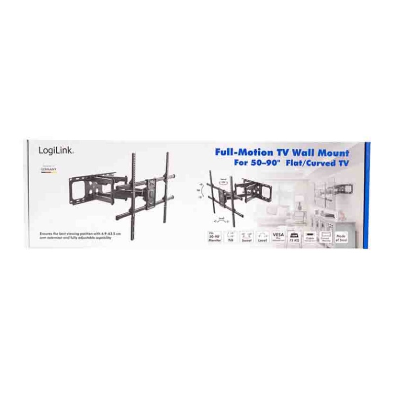 Buy BP0151 TV WALL MOUNT, 50-90”, TILT, SWIVEL, 75kg. MAX. LOGILINK in Cyprus, Nicosia, Limassol, Larnaka, Pafos