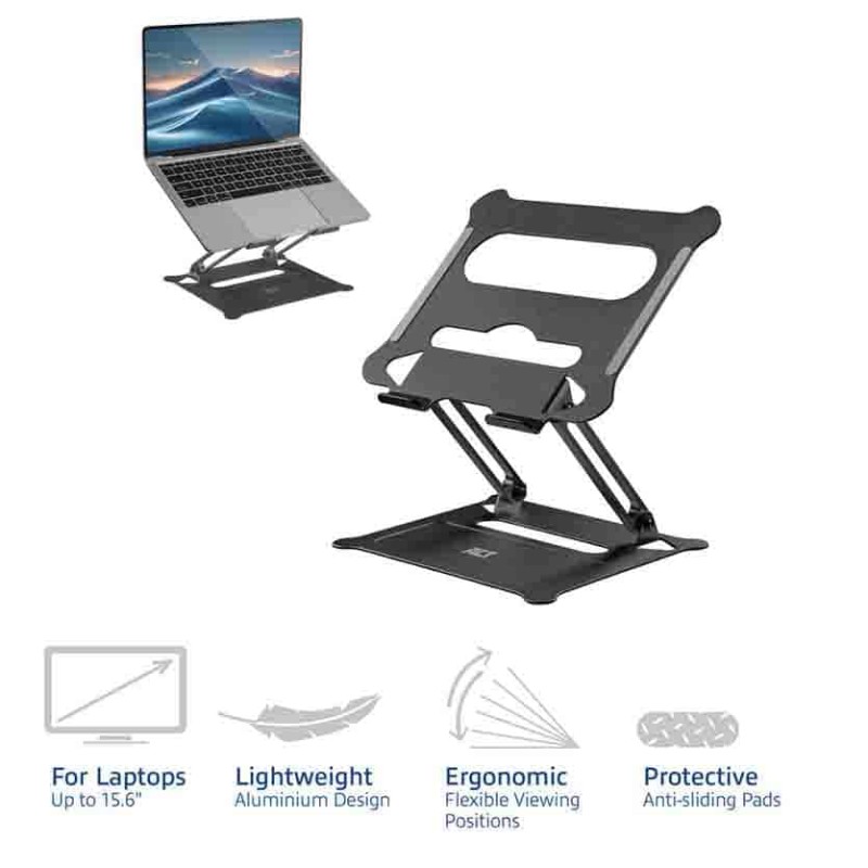 Buy AC8140 FOLDABLE ALUMINIUM LAPTOP STAND W STEPLESS HEIGHT ADJUSTMENT, ACT in Cyprus, Nicosia, Limassol, Larnaka, Pafos