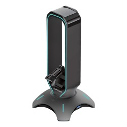 Buy LC-HUB-HEAD-BUNGEE USB HUB & HEADPHONE HOLDER LC-POWER in Cyprus, Nicosia, Limassol, Larnaka, Pafos