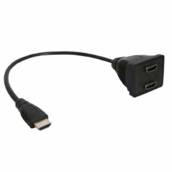 Buy 17681 HDMI PLUG TO 2x HDMI SOCKETS INLINE in Cyprus, Nicosia, Limassol, Larnaka, Pafos