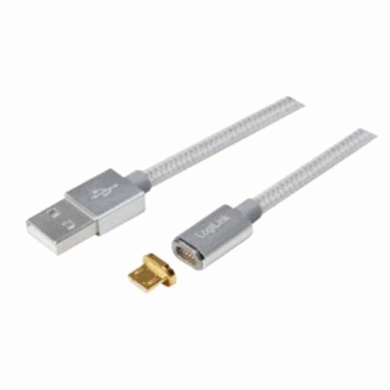 Buy CU0117 1m MICRO-USB W MAGNETIC ADAPTER FOR SYNC & CHARGING CBL LOGILINK in Cyprus, Nicosia, Limassol, Larnaka, Pafos