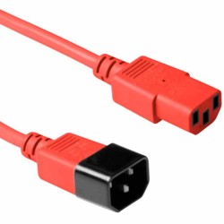 Buy AK5106 1.80m C13 TO C14 POWER EXTENTION CABLE RED ACT in Cyprus, Nicosia, Limassol, Larnaka, Pafos