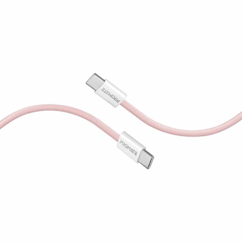 Buy ECOLINE-CC200.PINK 2m CABLE USB-C 60W DATA SYNC & CHARGE PROMATE in Cyprus, Nicosia, Limassol, Larnaka, Pafos