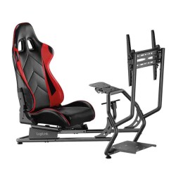 Buy EO0065 RACING SIMULATOR COCKPIT WITH MONITOR MOUNT FOR 32-50' RED BLACK LOGILINK in Cyprus, Nicosia, Limassol, Larnaka, Pafo